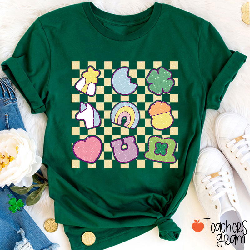 Cute Icons St. Patrick's Day Teacher T-Shirt