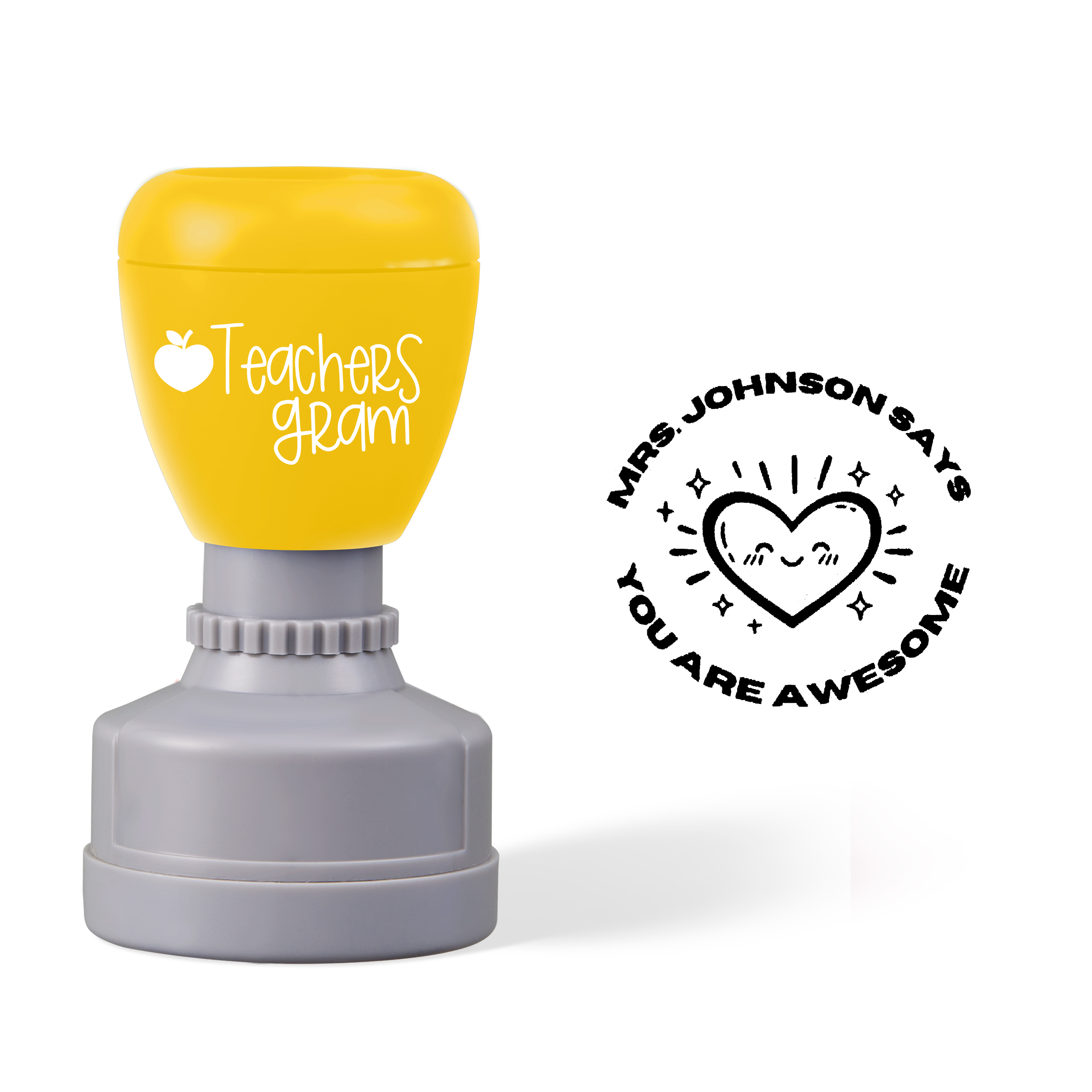 Personalized Name Says You Are Awesome Teacher Stamp
