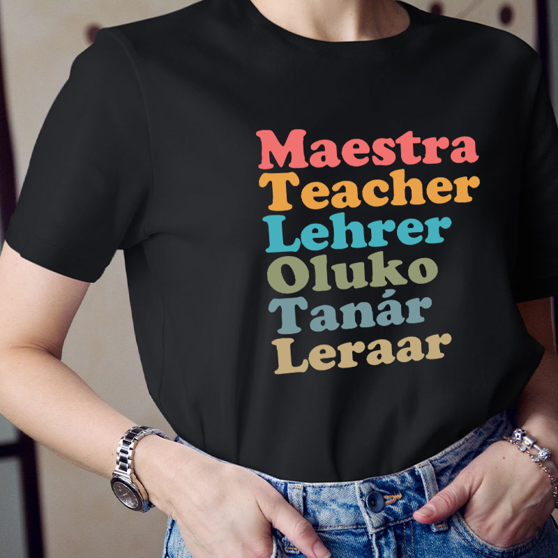 Bilingual Educator Multilingual Teacher T-Shirt