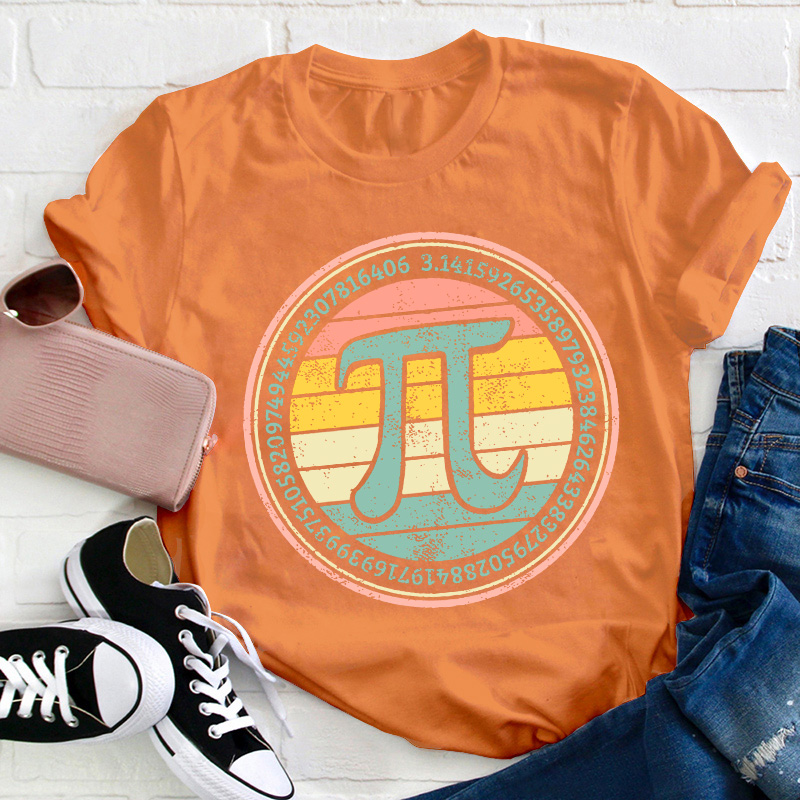 Retro Pi Teacher T-Shirt