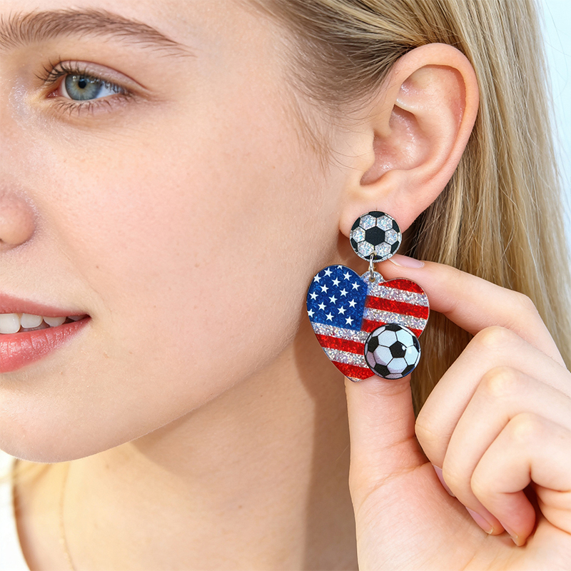 Soccer Lover Teacher Acrylic Earrings