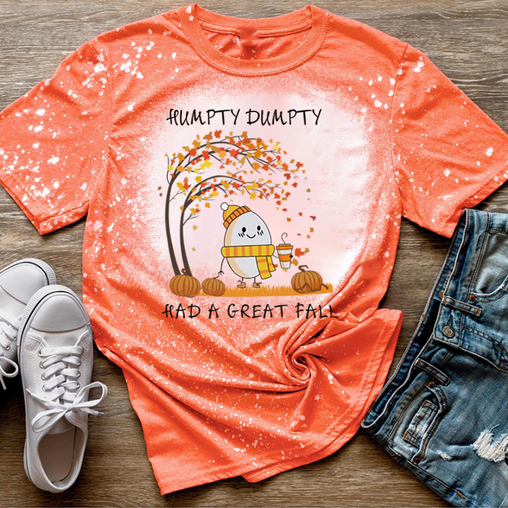 Humpty Dumpty Had A Great Fall Teacher Printed T-Shirt