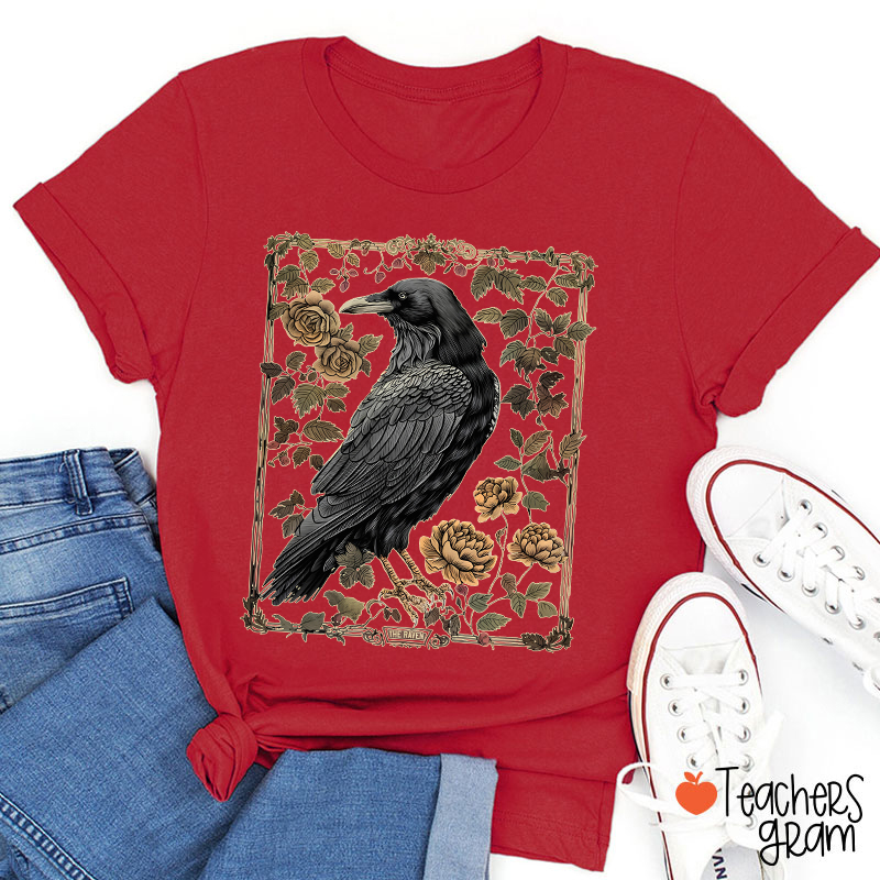 Dark Academia Raven Teacher T-Shirt