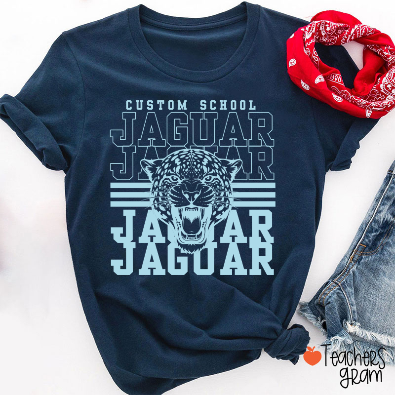 Personalized Mascot And School Name Spirit Teacher T-Shirt