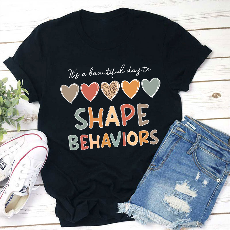 It's A Beautiful Day To Shape Behaviors Teacher T-Shirt