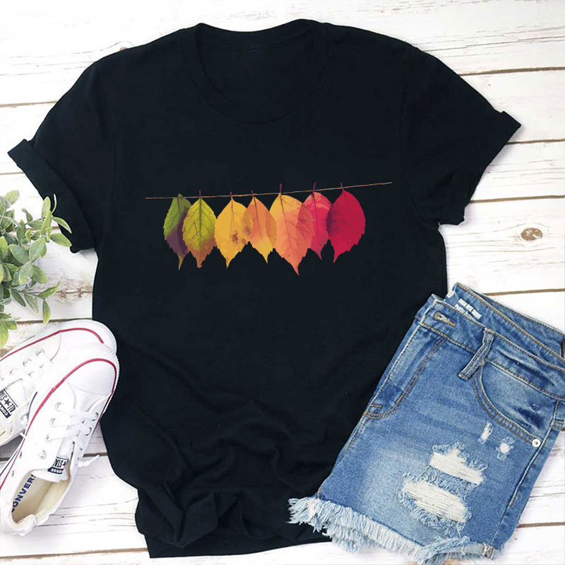 Collect Autumn Leaves Teacher T-Shirt