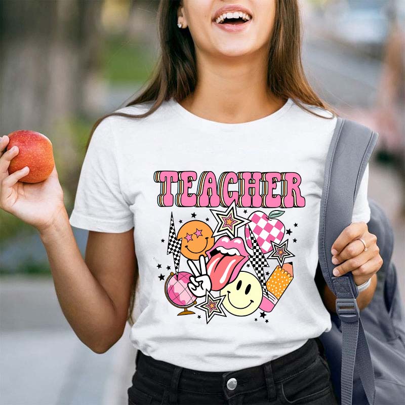 Retro Teacher Life Teacher T-Shirt