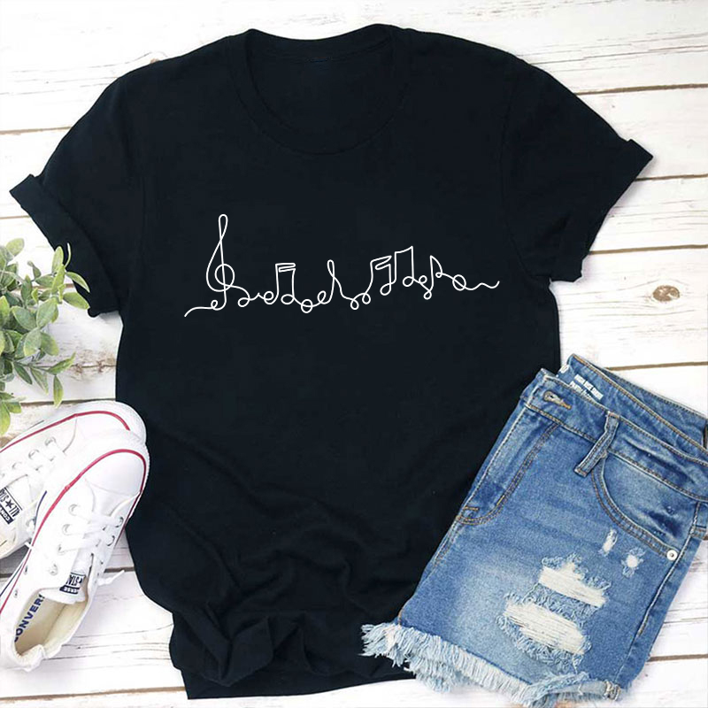 Musical Notes Teacher T-Shirt