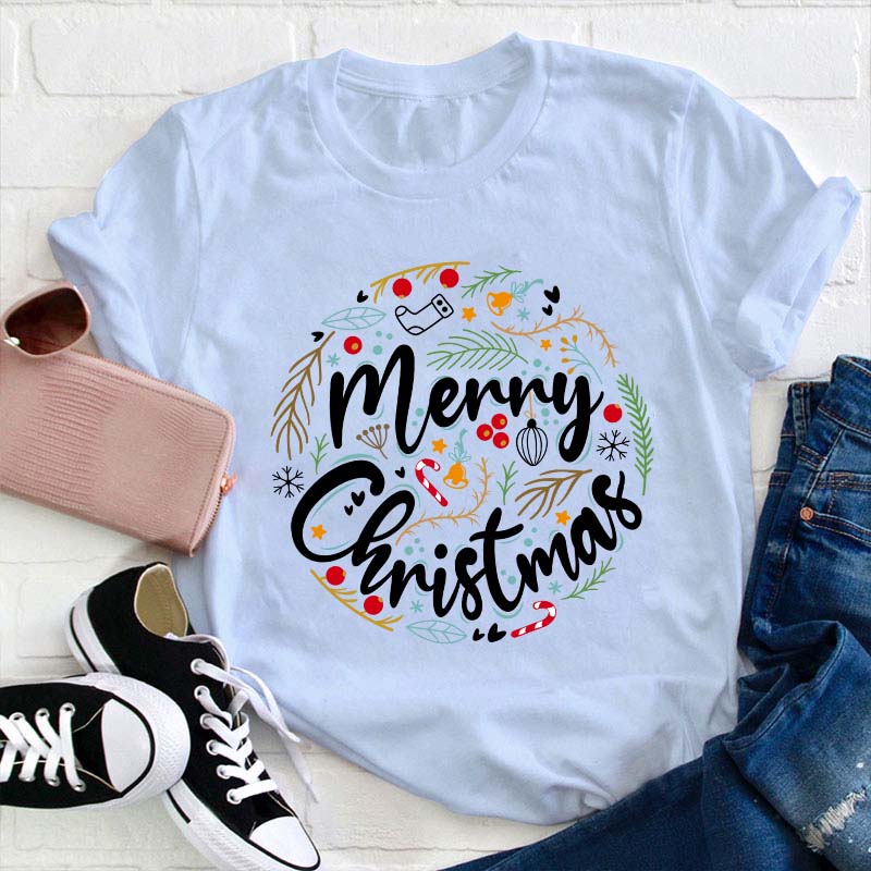 Ho Ho Merry Christmas Teacher T-Shirt