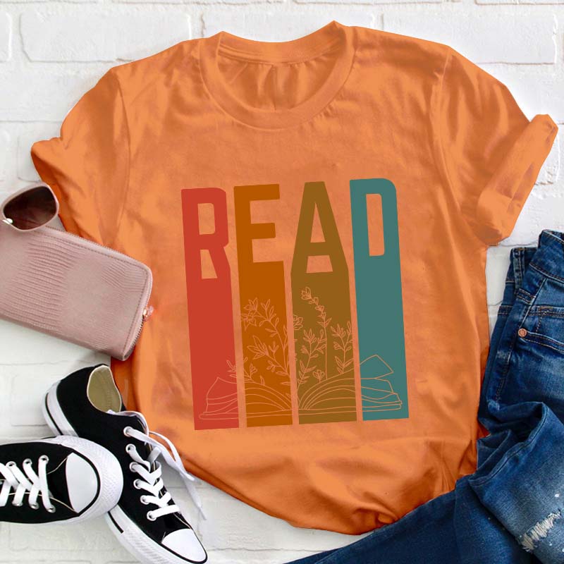 Retro Read Teacher T-Shirt