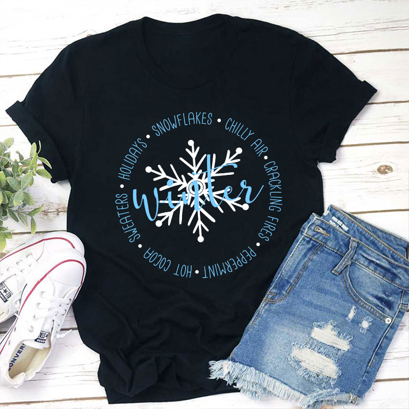 Winter Snowflake Teacher T-Shirt