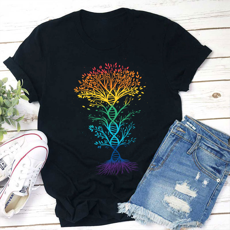 DNA Tree Of Life Teacher T-Shirt Sale-Teachersgram