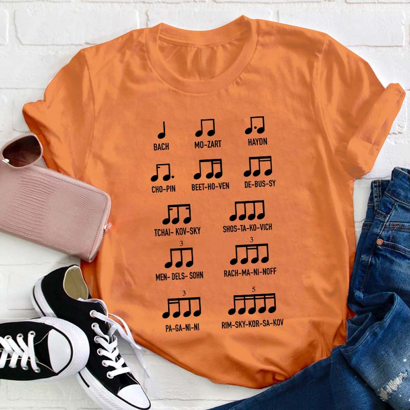 Composer Rhythm Music Teacher T-Shirt
