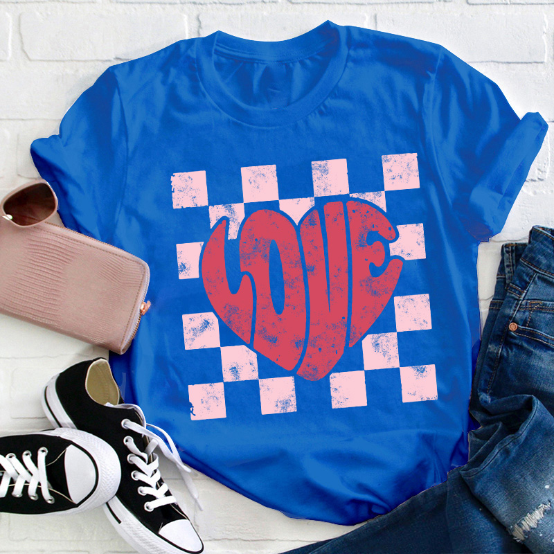 Retro Love Teacher T-Shirt