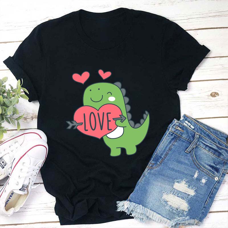 Dino Love Teacher T-Shirt