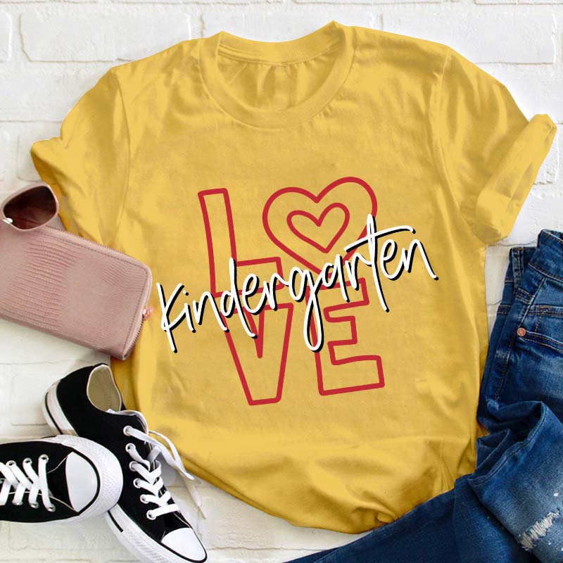 Personalized Grade Love Teacher T-Shirt
