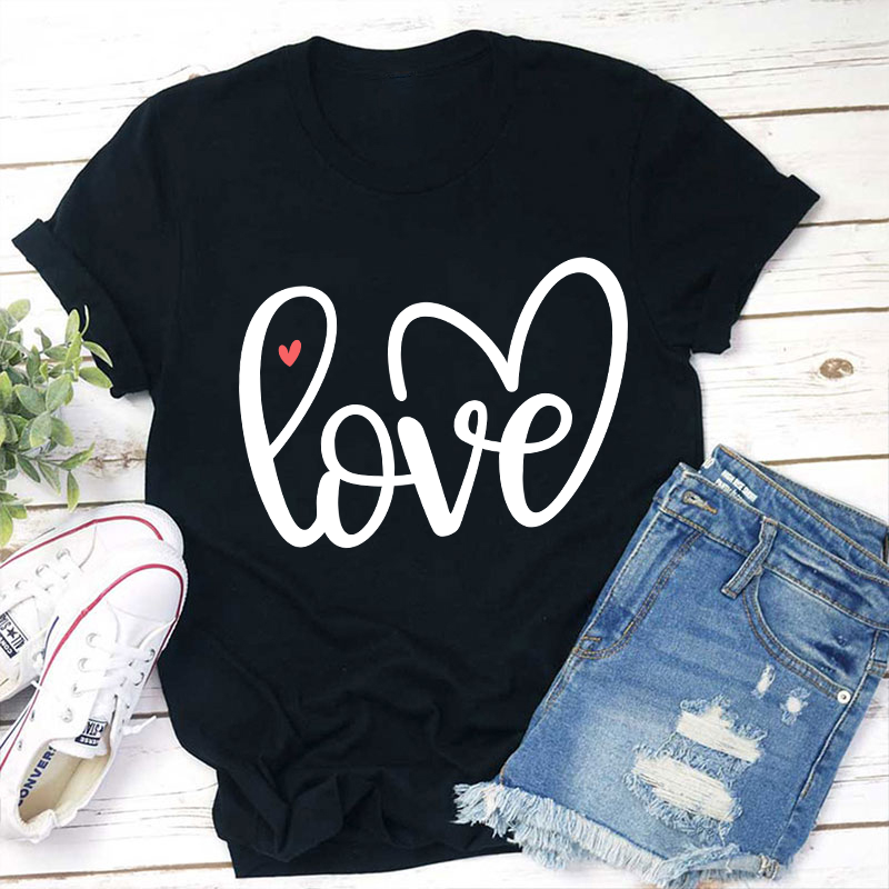 Sipmle Love Teacher T-Shirt Sale-Teachersgram