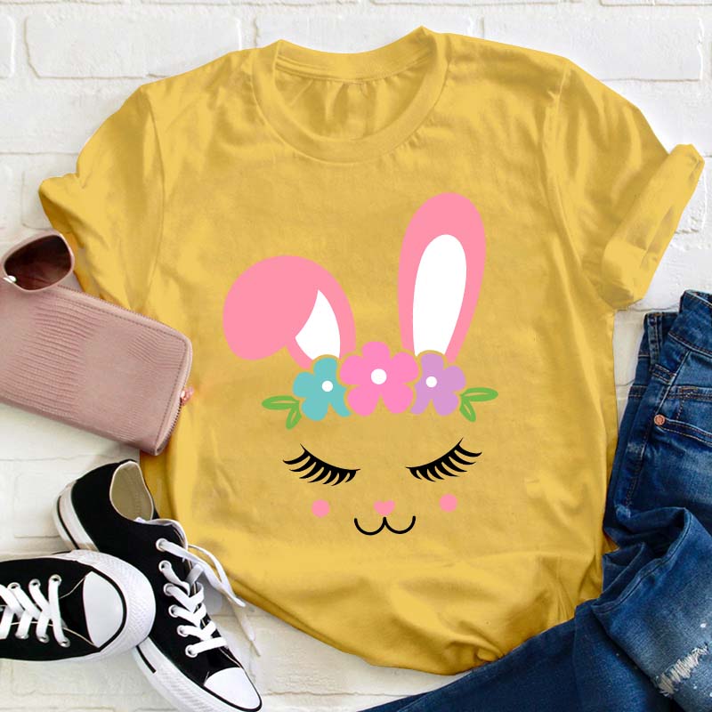 Bunny Face Teacher T-Shirt
