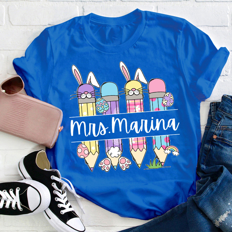 Personalized Easter Name Teacher T-Shirt