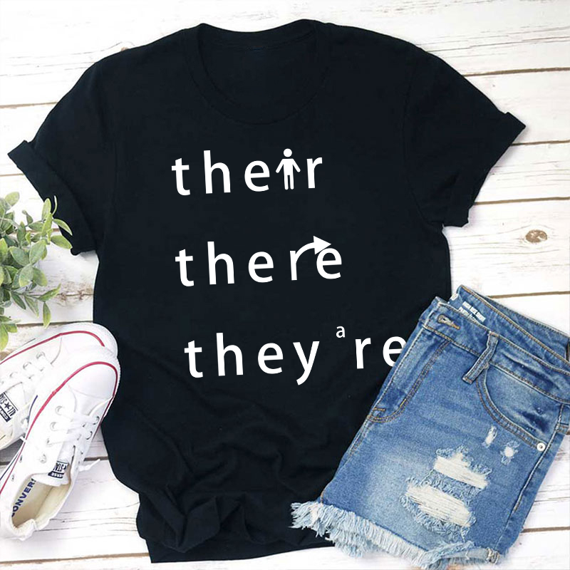 Their There They're Grammar Teacher T-Shirt Sale-Teachersgram