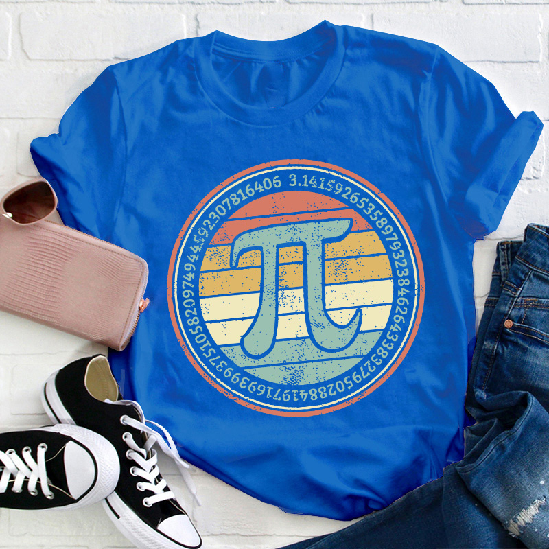Retro Pi Teacher T-Shirt