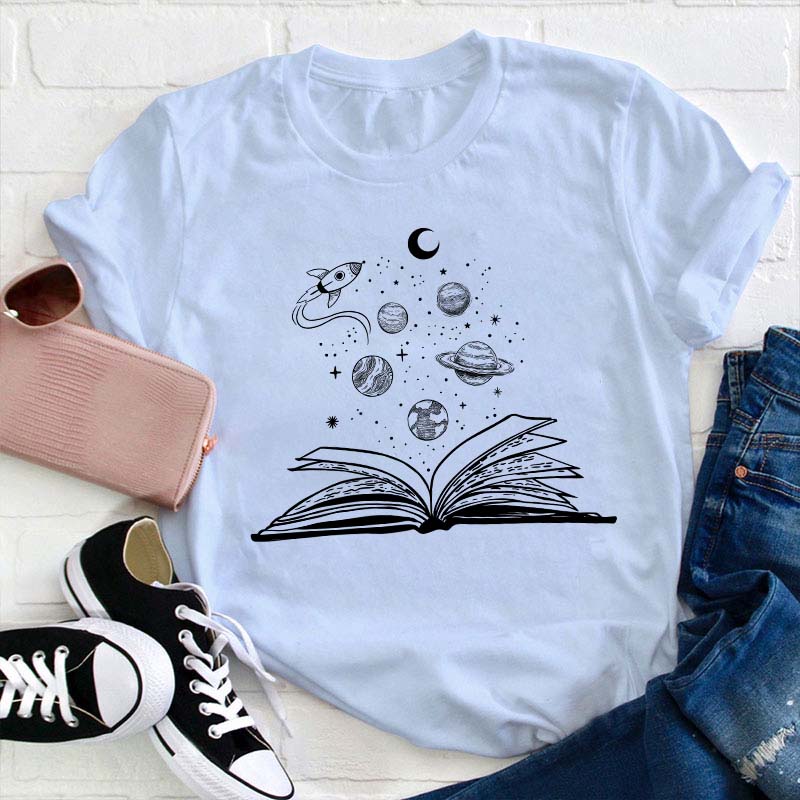 Books And Space Teacher T-Shirt