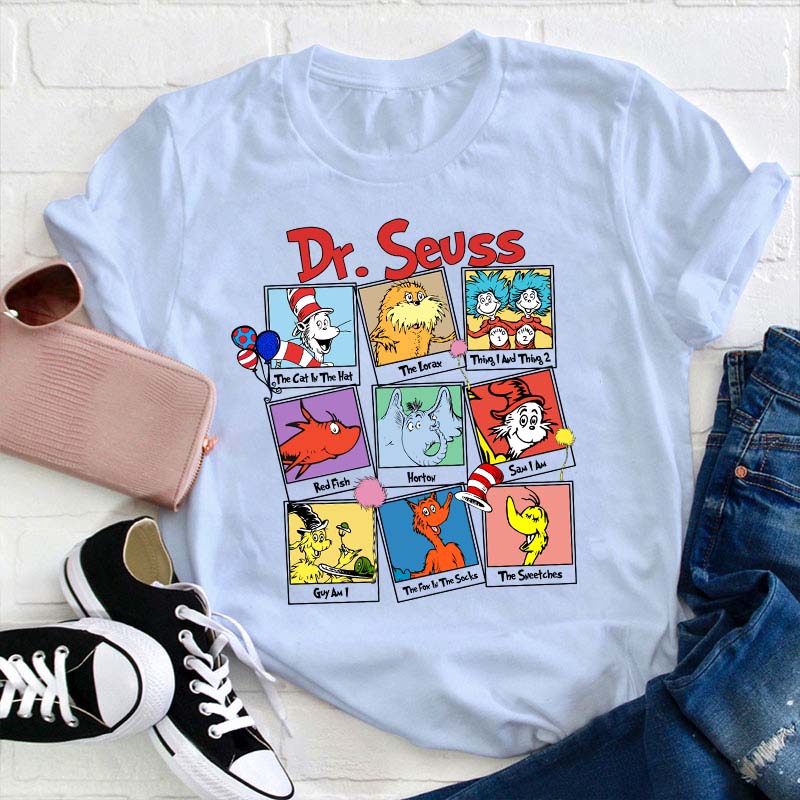 Cartoon Characters Teacher T-Shirt