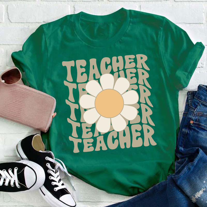 Daisy Flower Teacher T-Shirt