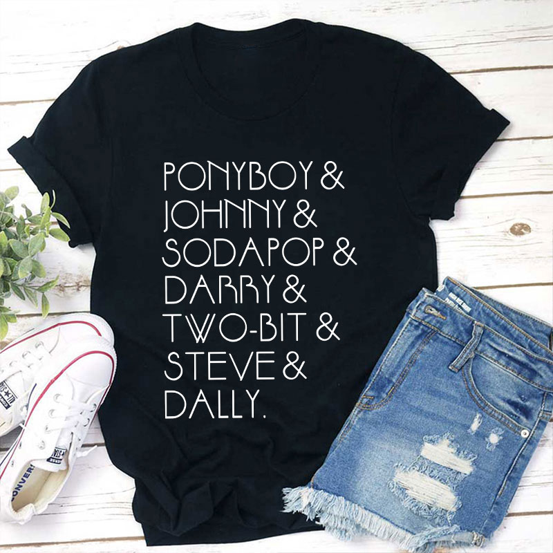 The Outsiders Shirt Characters Teacher T-Shirt Sale-Teachersgram