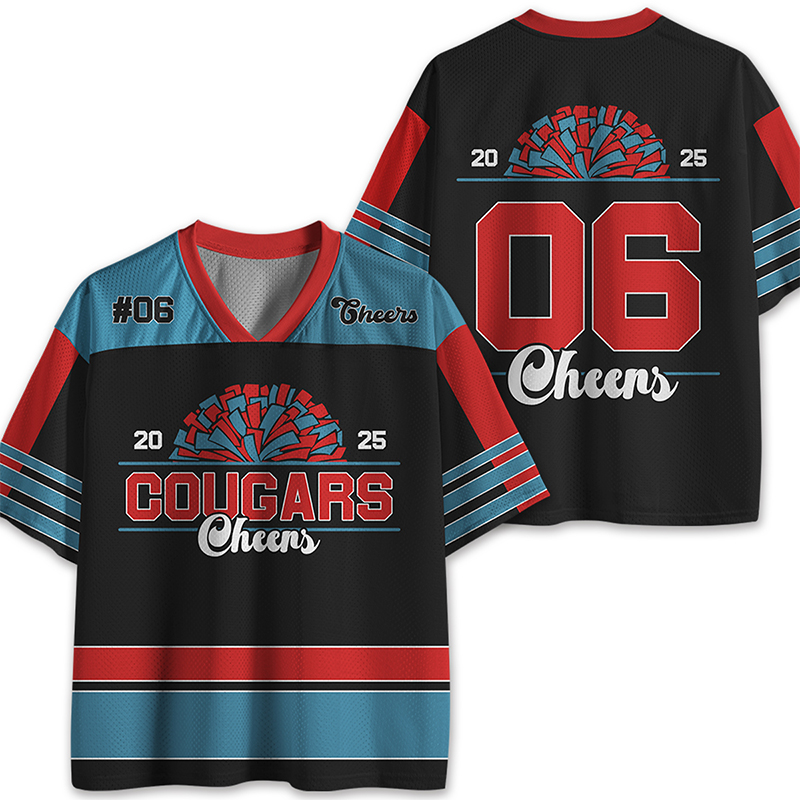 Personalized Mascot Cheers Game Day Teacher Mesh Jersey