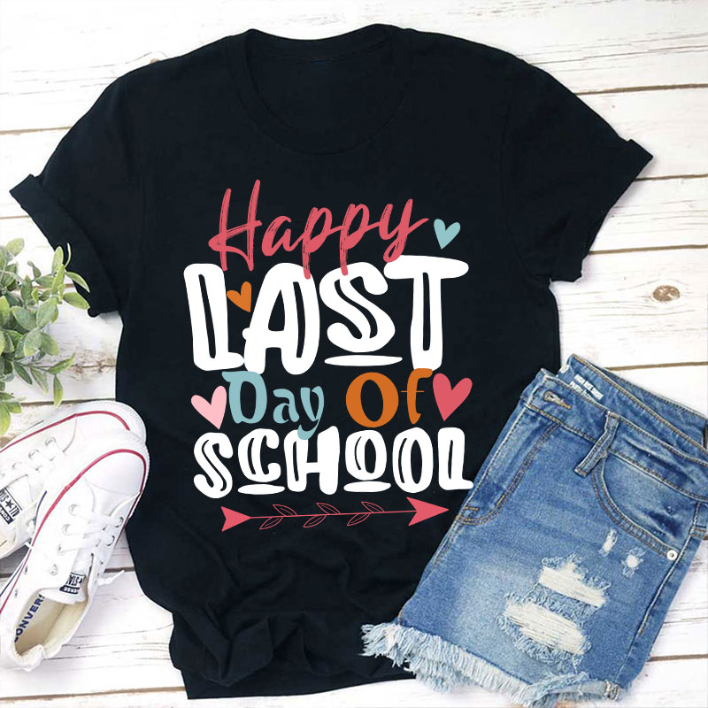 Happy Last Day of School Heart T-Shirt Sale-Teachersgram