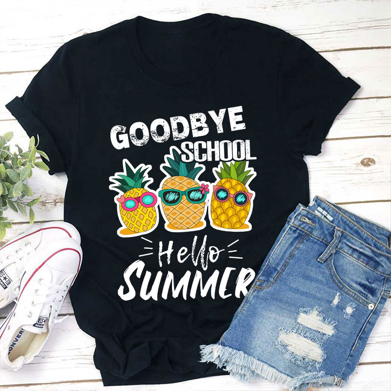 Goodbye School Hello Summer T-Shirt Sale-Teachersgram