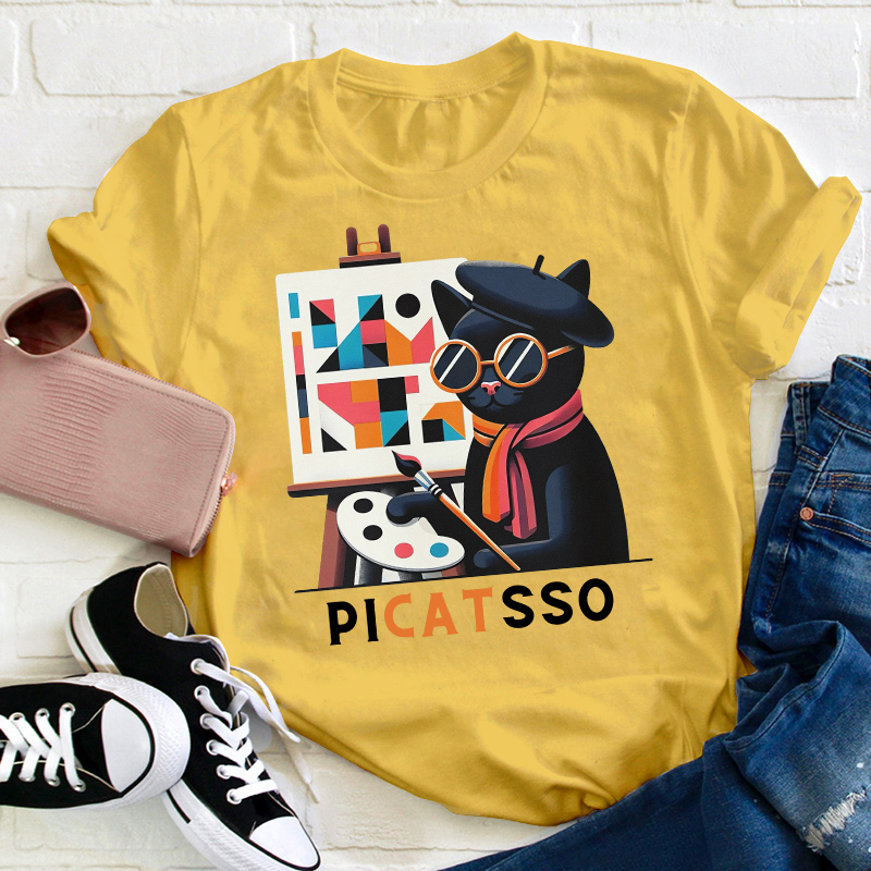 Funny Art Picatsso Teacher T-Shirt