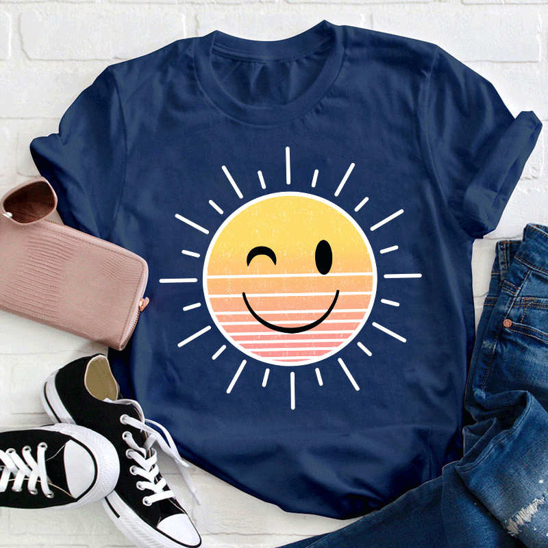Sunshine Smiley Face Teacher T-Shirt