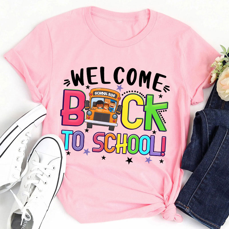 Welcome Back To School Kids School Bus Teacher T-Shirt