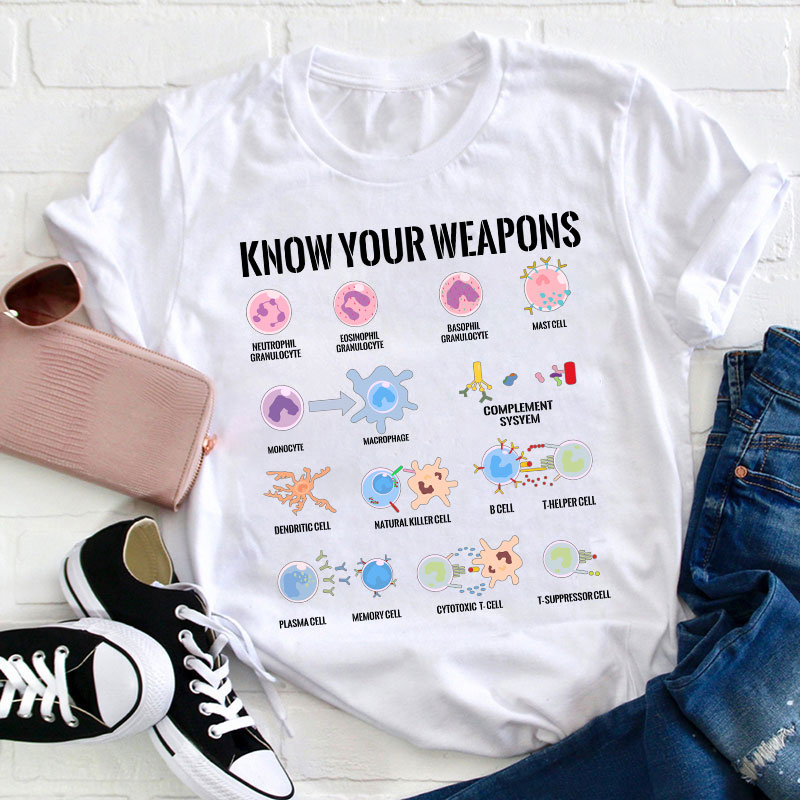 Know Your Weapons Science Icon Teacher T-Shirt