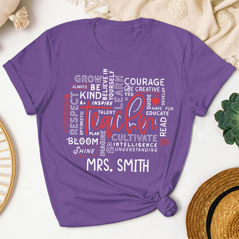 Personalized What Makes A Teacher Great Teacher T-Shirt