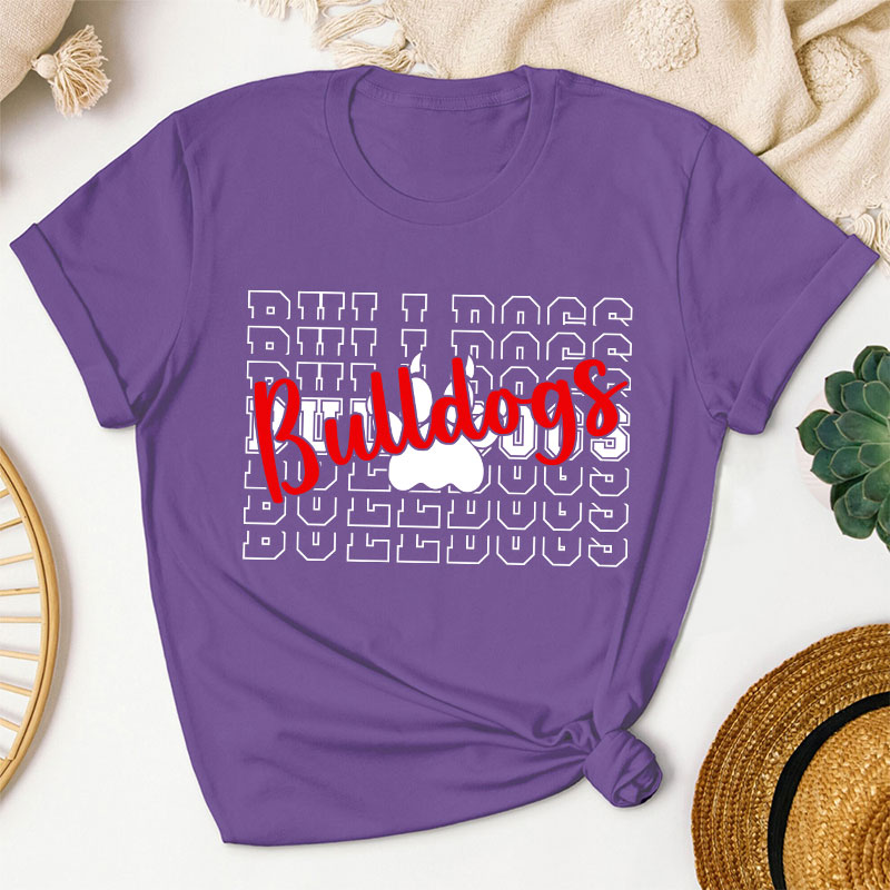 Personalized  Mascot And Paw Go Warriors Teacher T-Shirt