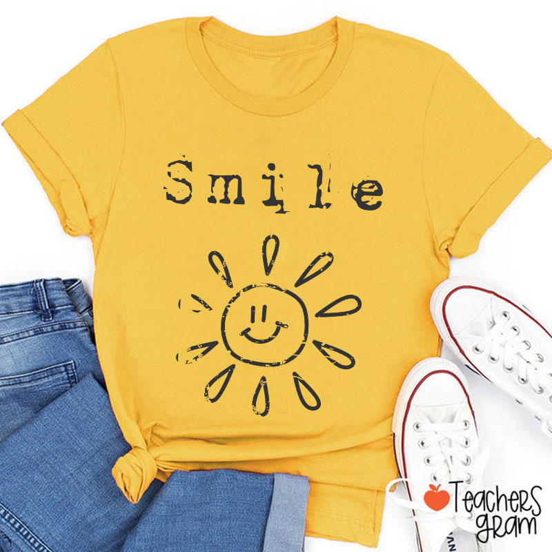 Smile Spreads Energy Like The Sun Teacher T-Shirt