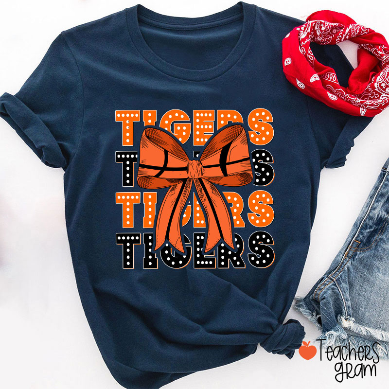 Personalized School Sport Bow Tie Teacher T-Shirt