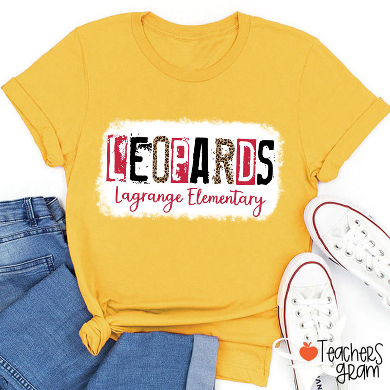 Personalized Mascot Inkjet Word Art Teacher T-Shirt