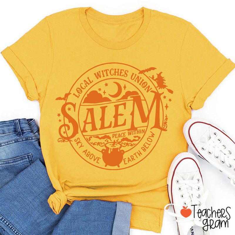 Local Witches Union Salem Halloween Teacher T-Shirt