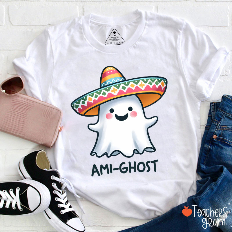 Ami Ghost Halloween Spanish Teacher T-Shirt