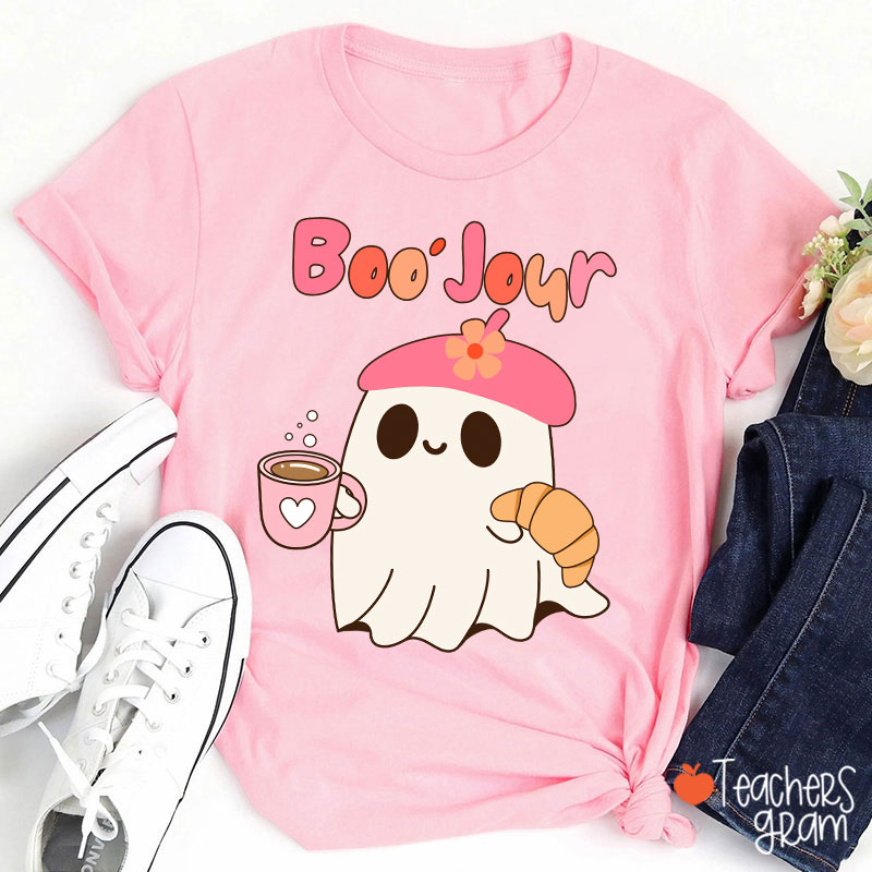 Boo Jour Cute Ghost French Teacher T-Shirt