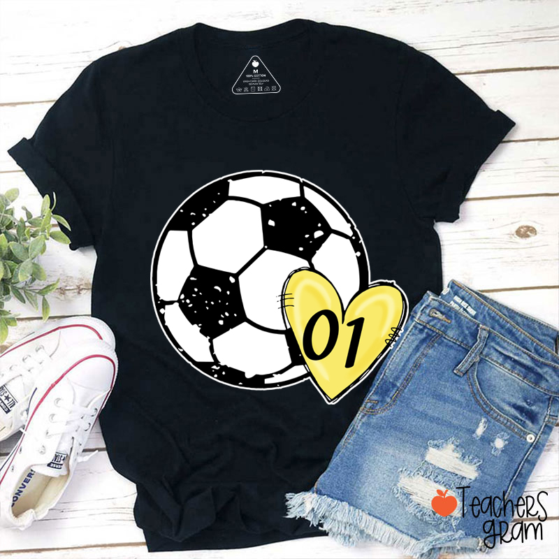 Personalized Number Soccer Teacher T-Shirt