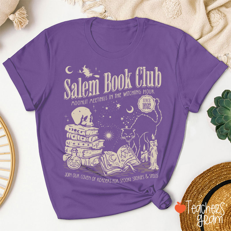 Salem Book Club Halloween Teacher T-Shirt