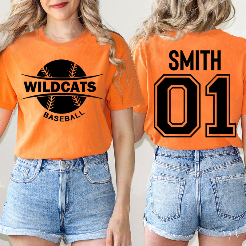 Personalized Team Name And Sport Game Day Teacher Two Sided T-Shirt