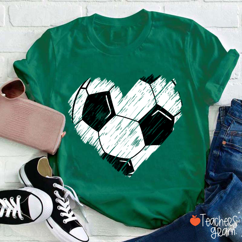 Soccer Heart Teacher T-Shirt