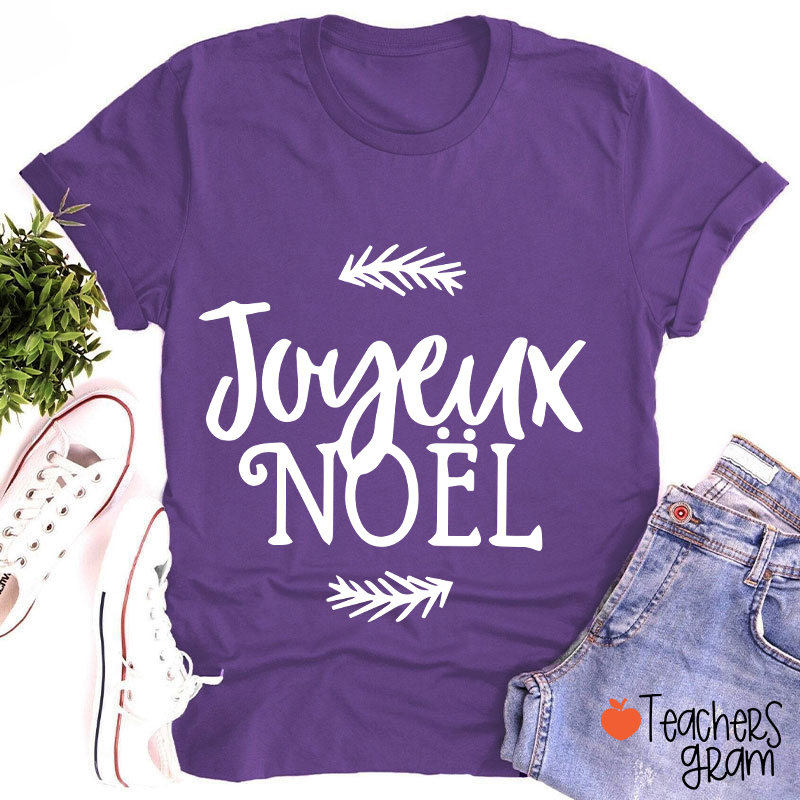 Joyeux Noel Christmas French Teacher T-Shirt