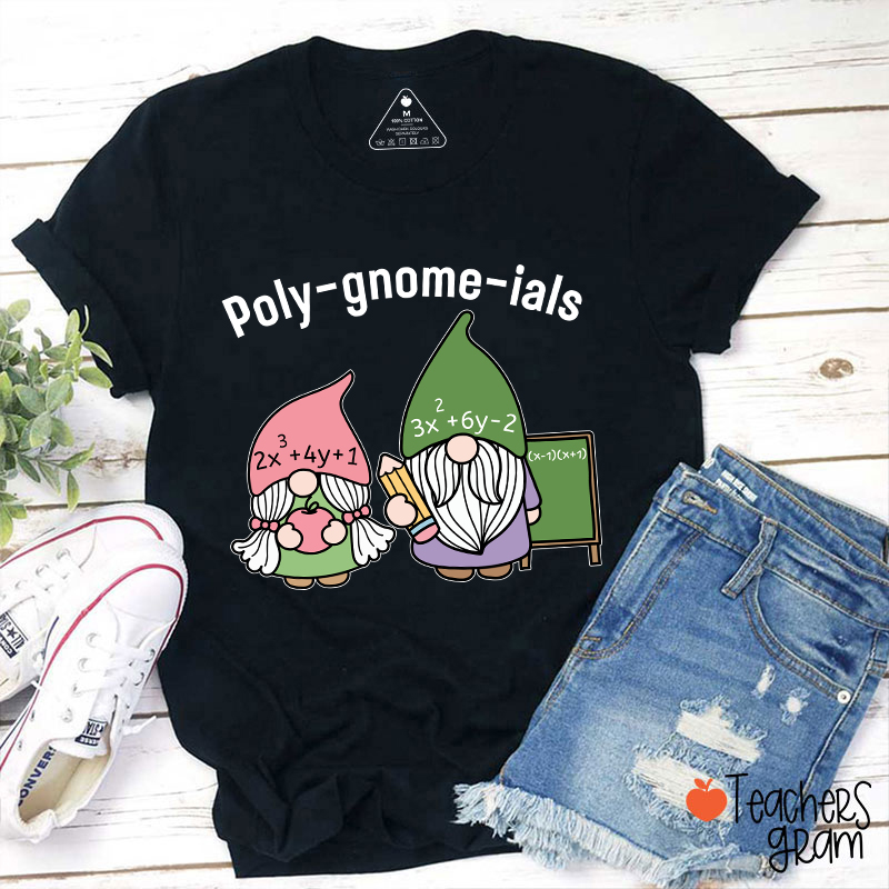 Polygnomeials Math Teacher T-Shirt